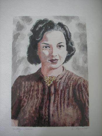 Betty Jean Caldwell Barnes Portrait Painting